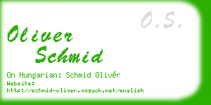 oliver schmid business card